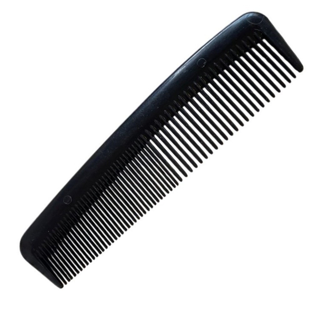 Vintage USA‎ 5" Hair Comb Plastic Black Pocket Purse Comb Unbreakable USA used
